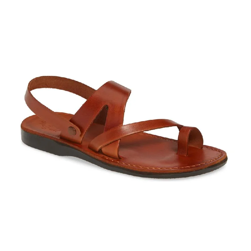 Men's sandals with a contrast stitching detailBenjamin - Leather Slingback Sandal | Honey