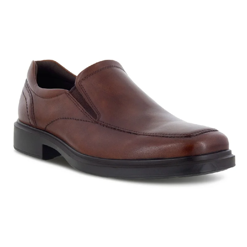 Men's loafers with a leather lacing systemECCO Helsinki 2 Apron Toe Slip-On Cognac (Men's)