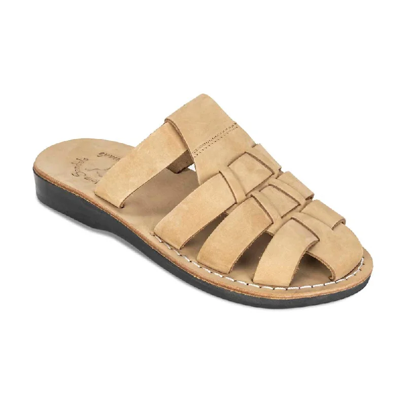 Men's sandals with a toe post designMichael Slide - Leather Pacific Slide Sandal | Yellow Nubuck