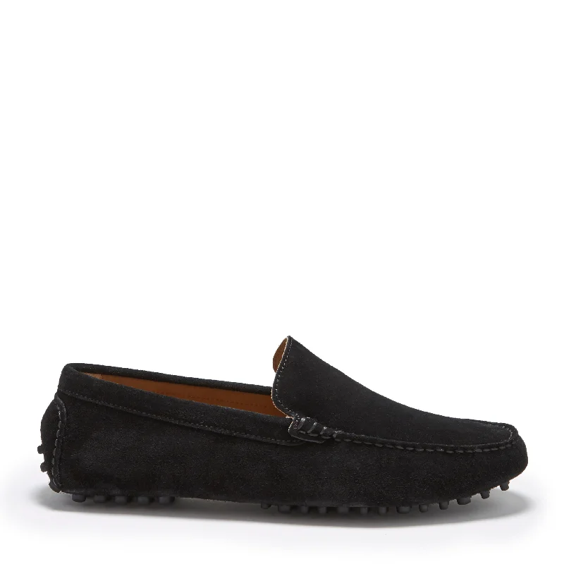 Men's loafers with a flexible sole for easy movementDriving Loafers, black suede