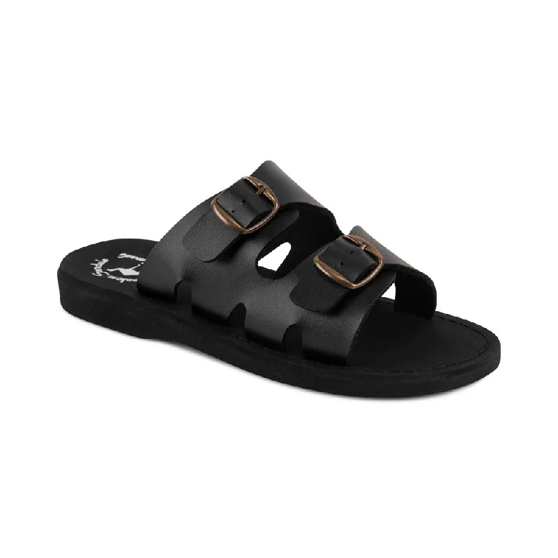 Men's sandals with a pointed toe for a stylish lookBarnabas Vegan - Leather Alternative Sandal | Black