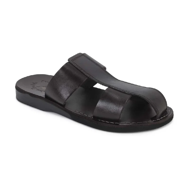 Men's sandals with a padded heelGenesis - Leather Closed Toe Sandal | Brown