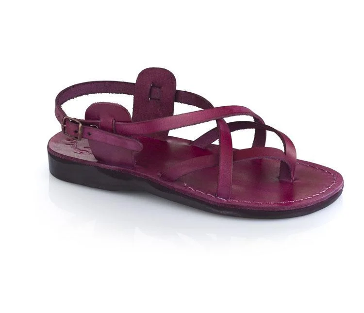 Men's sandals with a toe post designTamar Buckle - Leather Flip Flop Sandal | Violet