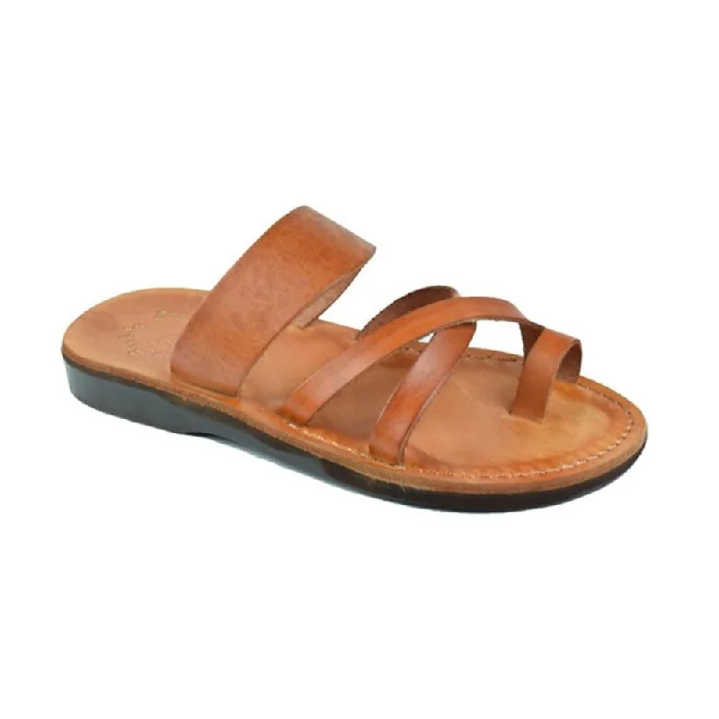 Men's sandals with a rubber sole for tractionThe Good Shepherd - Leather Toe Loop Sandal | Honey