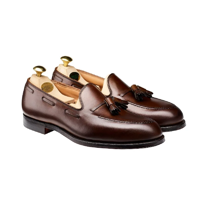 Men's loafers with a pointed toe for a stylish appearanceCavendish Dark Brown Burnished Calf