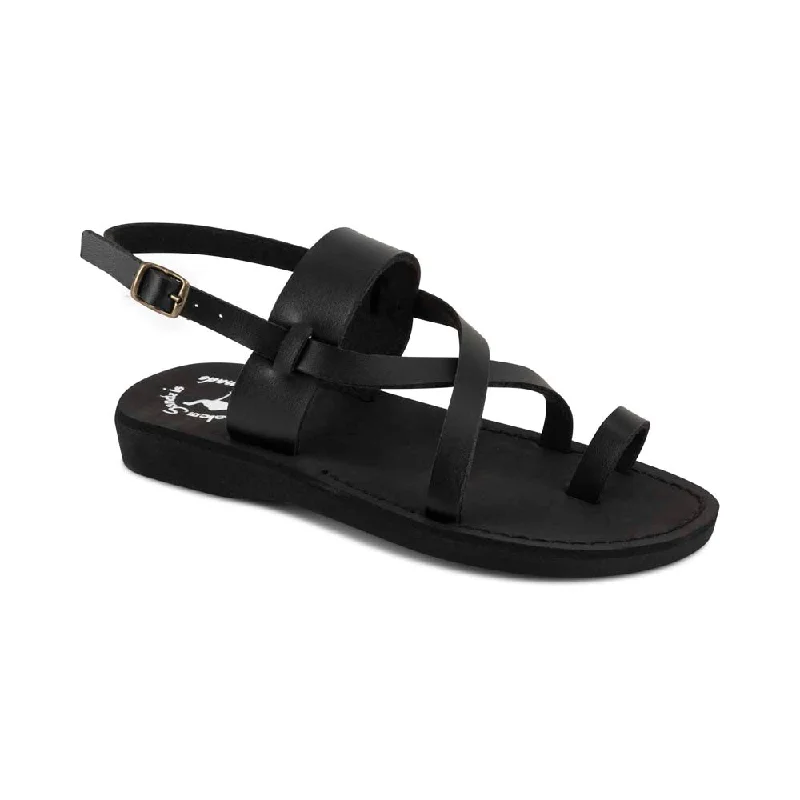 Men's sandals with a removable insole for cleaningBethany Vegan - Leather Alternative Sandal | Black