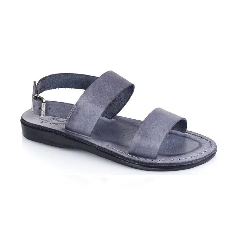 Men's sandals with a leather lining for comfortGolan - Leather Two Strap Sandal | Grey