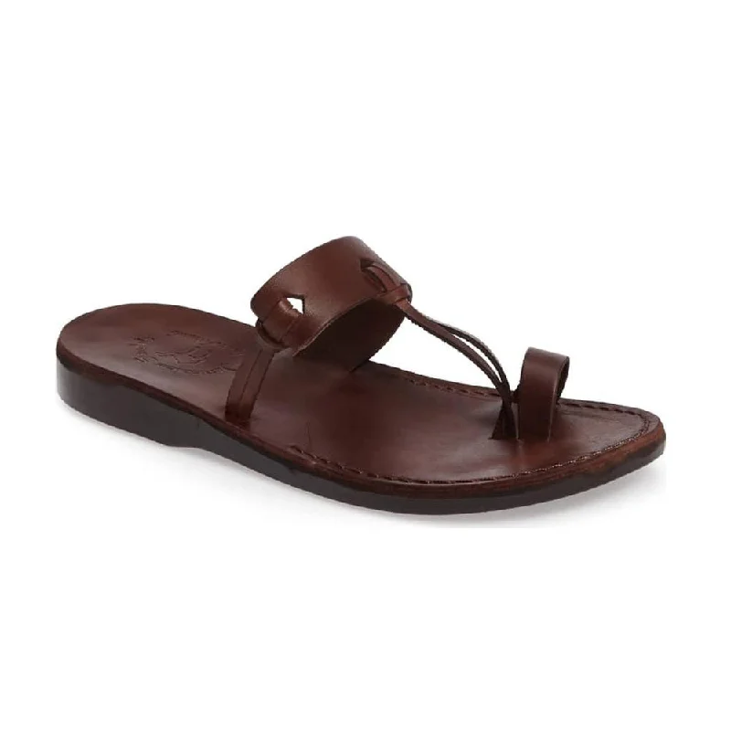 Men's sandals in a neutral color like black or brownDavid - Leather Open Toe Sandal | Brown