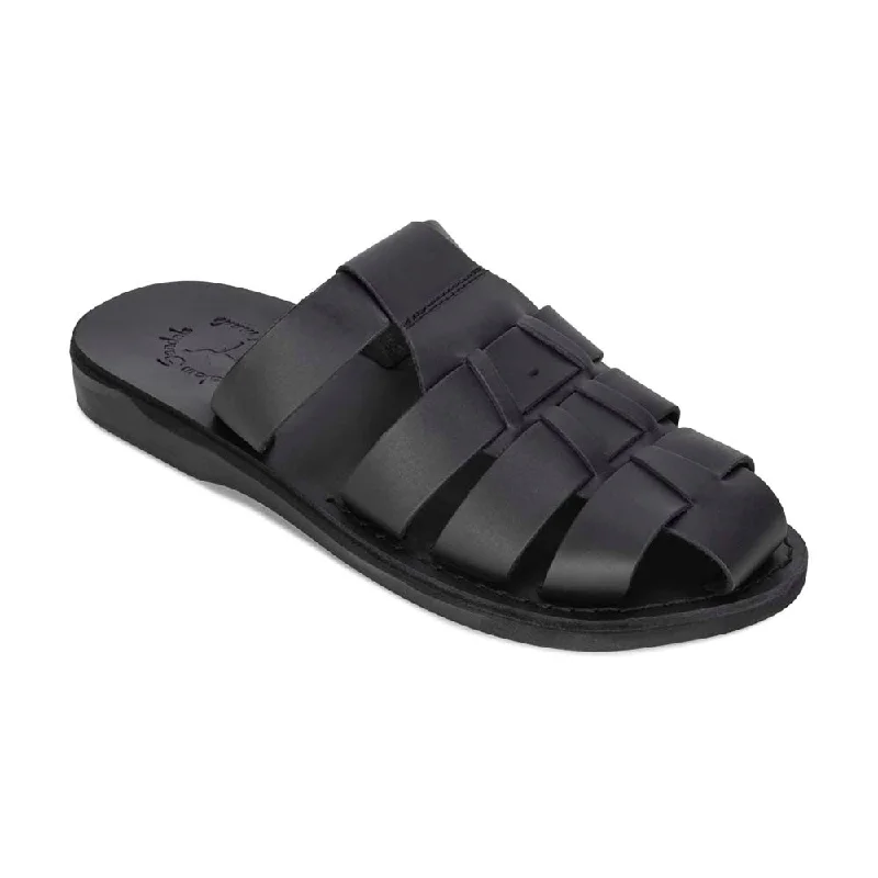 Men's sandals in a neutral color like black or brownMichael Slide - Leather Pacific Slide Sandal | Black