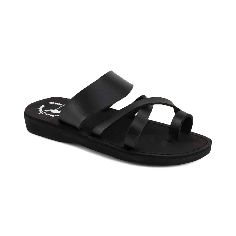 Men's sandals with a durable outer soleThe Good Shepherd  Vegan - Leather Alternative Sandal | Black