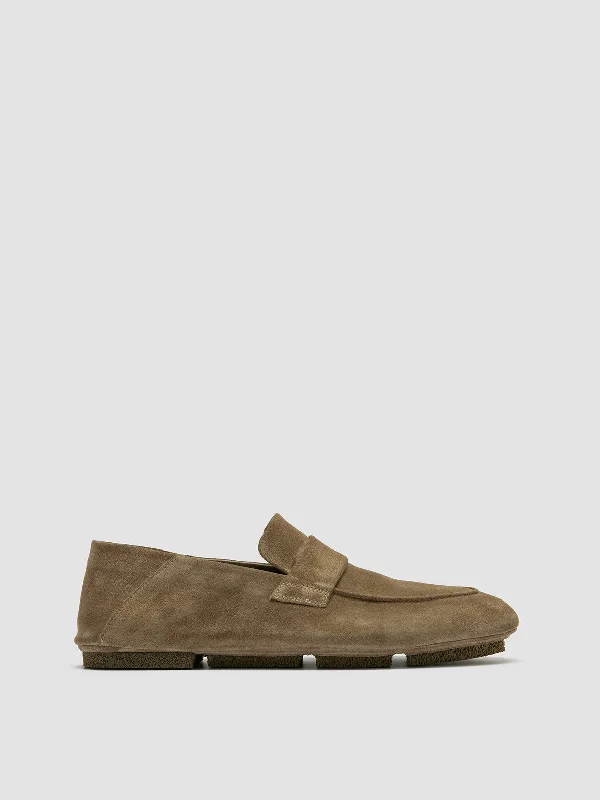 Men's loafers with a stretchy side panel for a better fitC-SIDE 001 - Taupe Suede Loafers