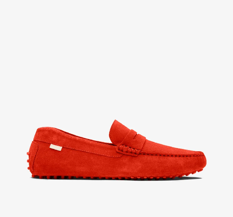 Men's loafers with a memory foam insoleDriver | Red