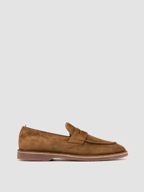 Men's loafers with a removable insole for cleaningKENT 008 - Brown Suede Loafers