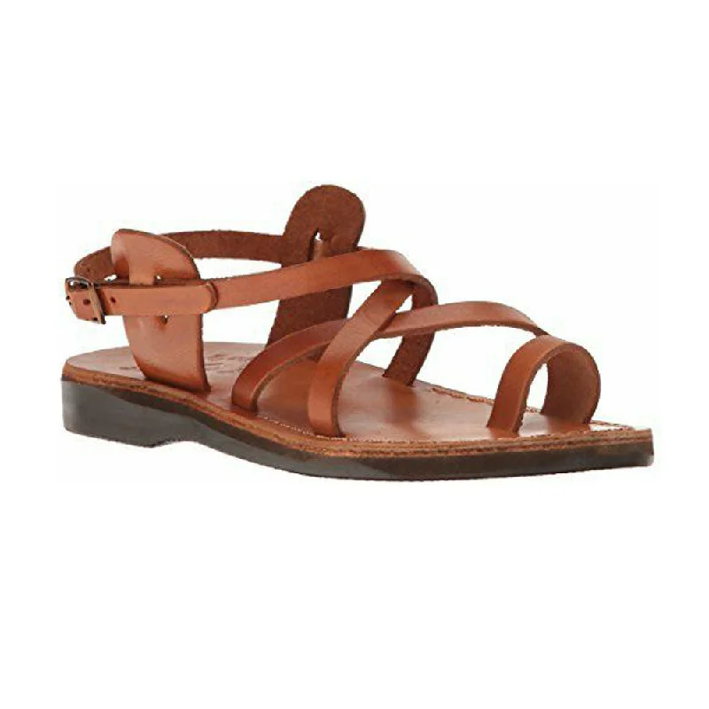 Men's sandals with a removable insole for cleaningThe Good Shepherd Buckle - Leather Toe Loop Sandal | Honey