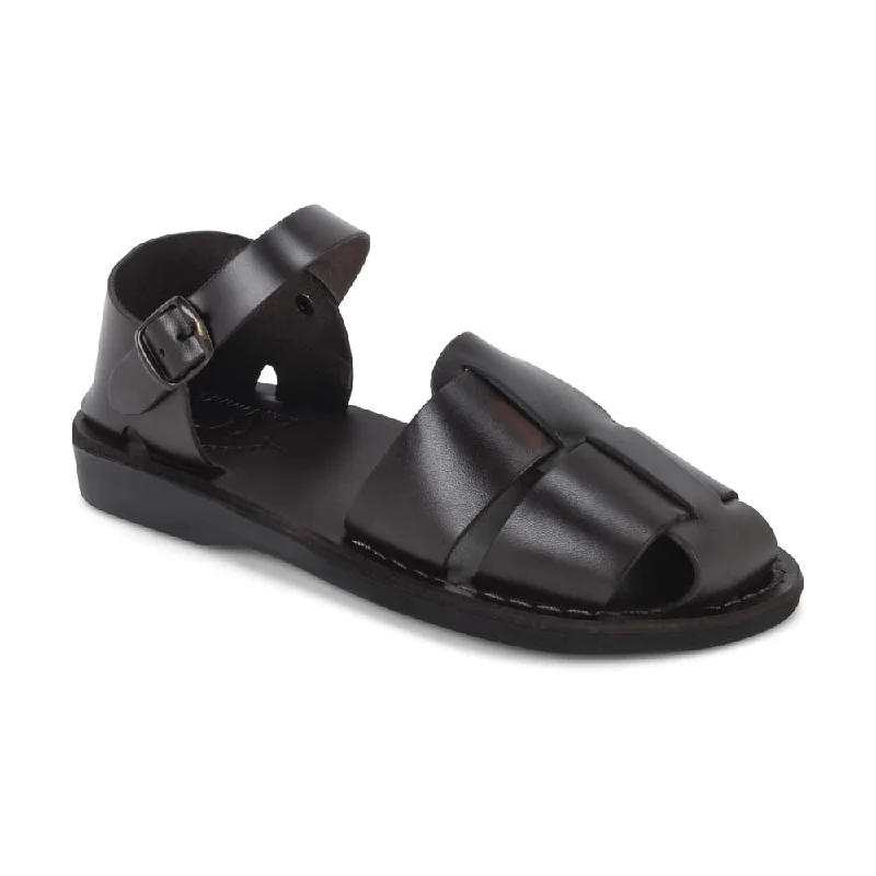 Men's sandals with a leather lining for comfortGemma - Leather Adjustable Strap Sandal | Brown