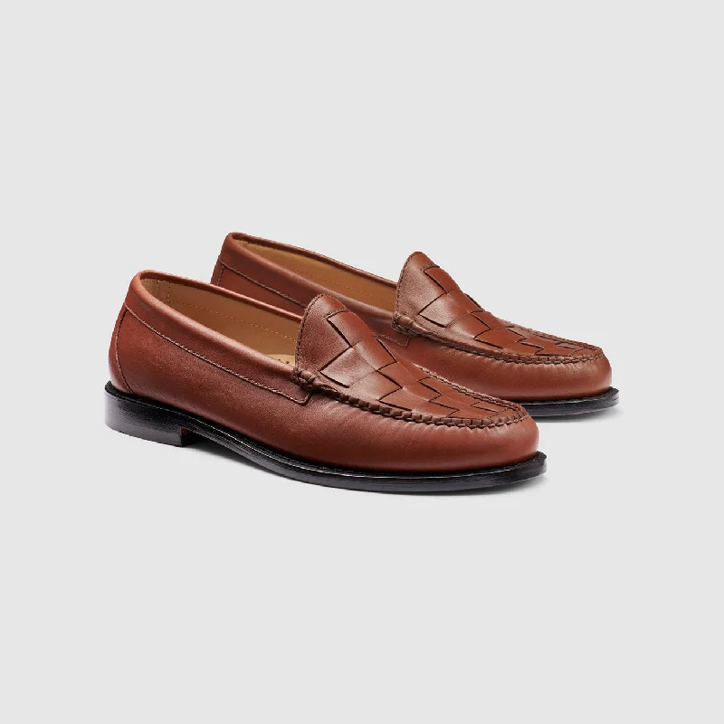 Men's loafers with a low - heeled designMENS LARSON VENETIAN WEAVE WEEJUNS LOAFER