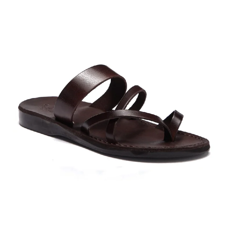 Men's sandals with a cushioned footbedExodus - Leather Strappy Sandal | Brown