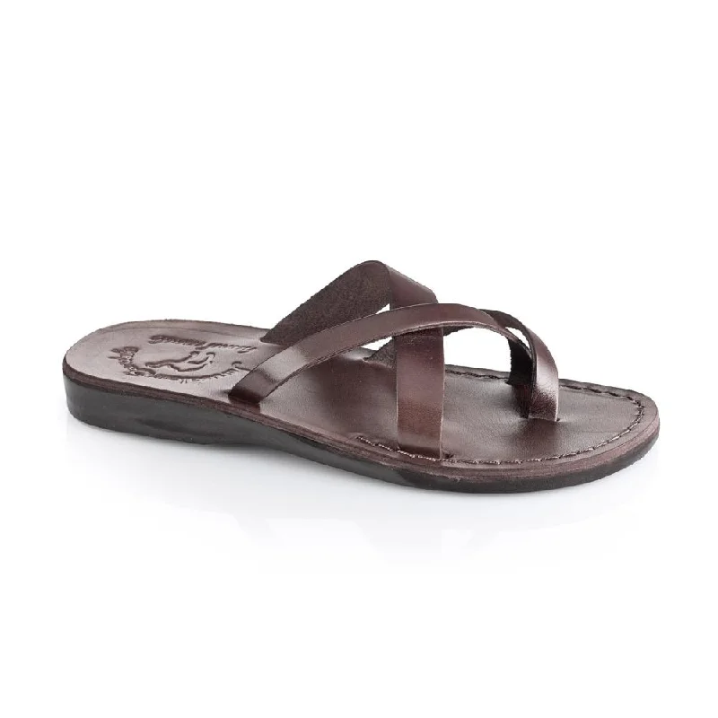 Men's sandals with a stretchy strap for a better fitAbigail - Leather Toe Sandal | Brown