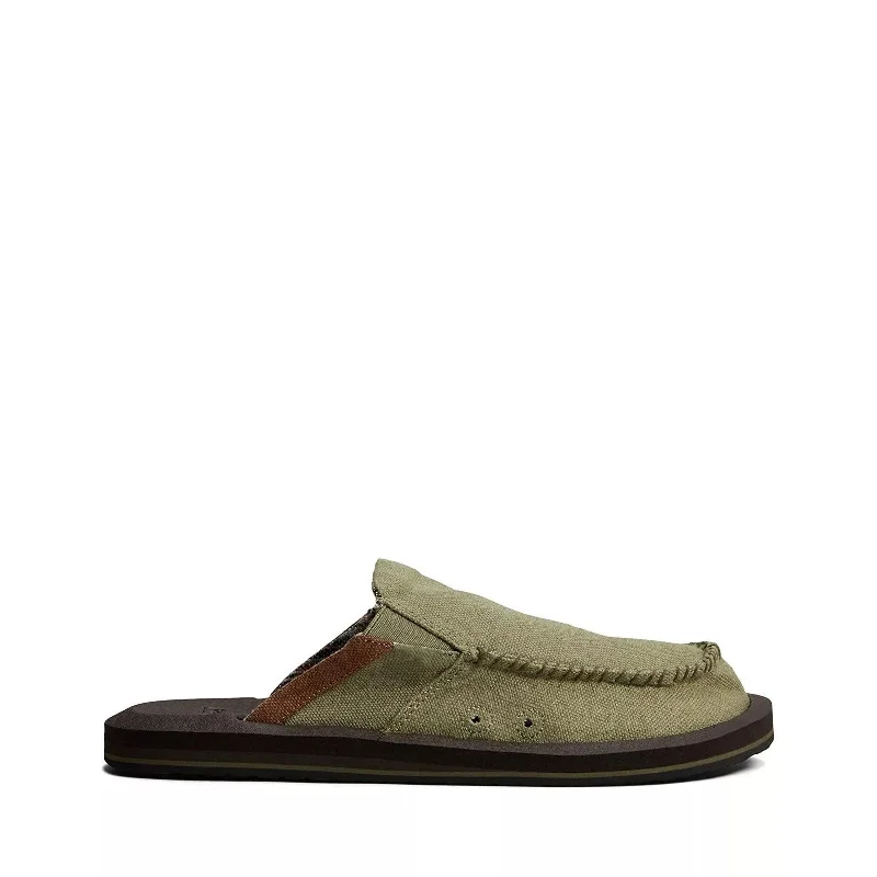 Men's loafers with a moc - toe designMen's Shoes Sanuk YOU GOT MY BACK SOFT TOP HEMP Loafers 1127214 ARMY