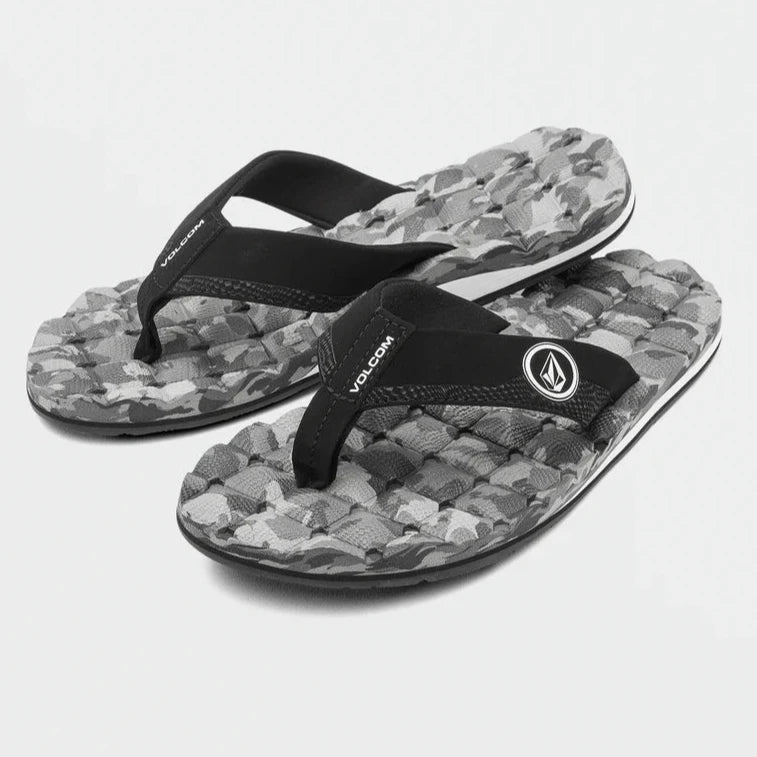 Men's sandals with a padded heelVolcom Recliner Men's Sandal - Grey Camo