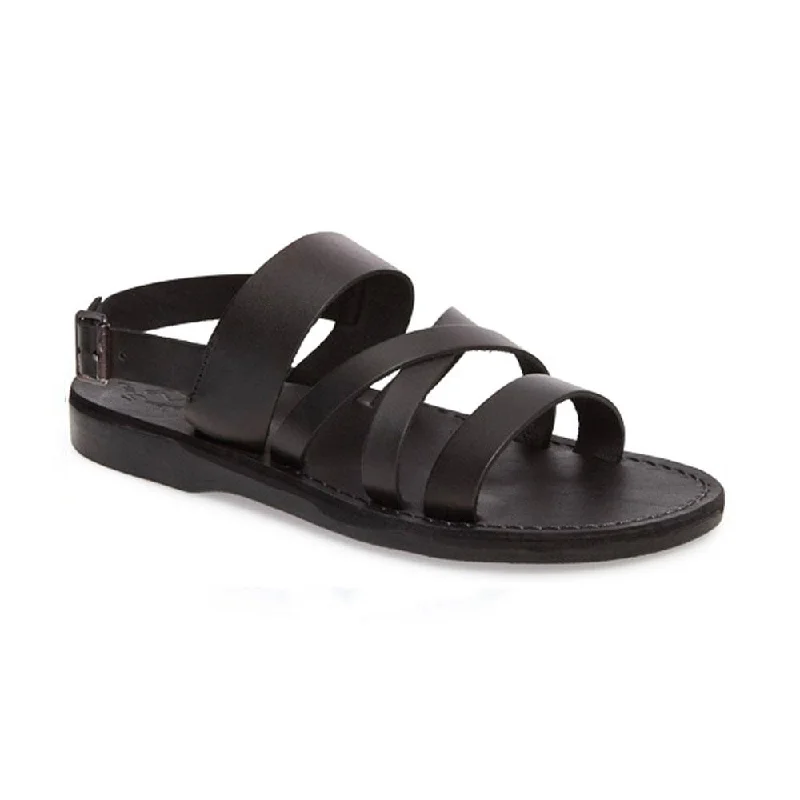 Men's sandals with a stretchy strap for a better fitSilas - Leather Slingback Sandal | Black