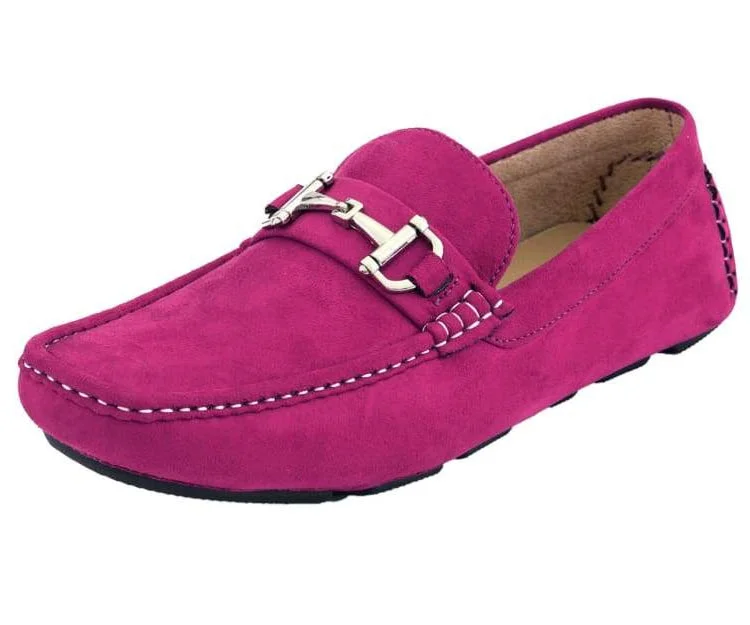 Men's loafers with a leather lacing systemWalken Fuchsia