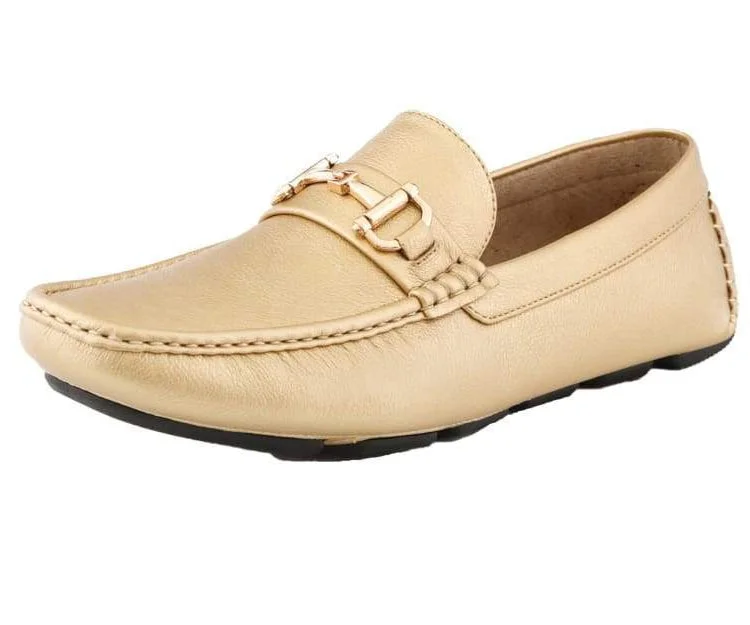 Men's leather loafers with a penny slotTrentino Gold