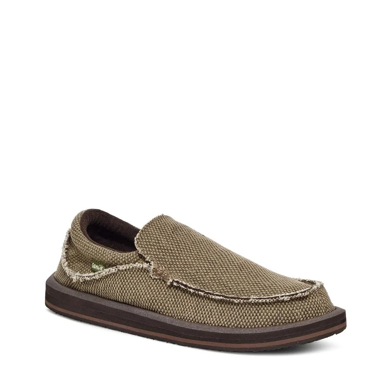 Men's loafers with a memory foam insoleSanuk Men's Chiba Brown