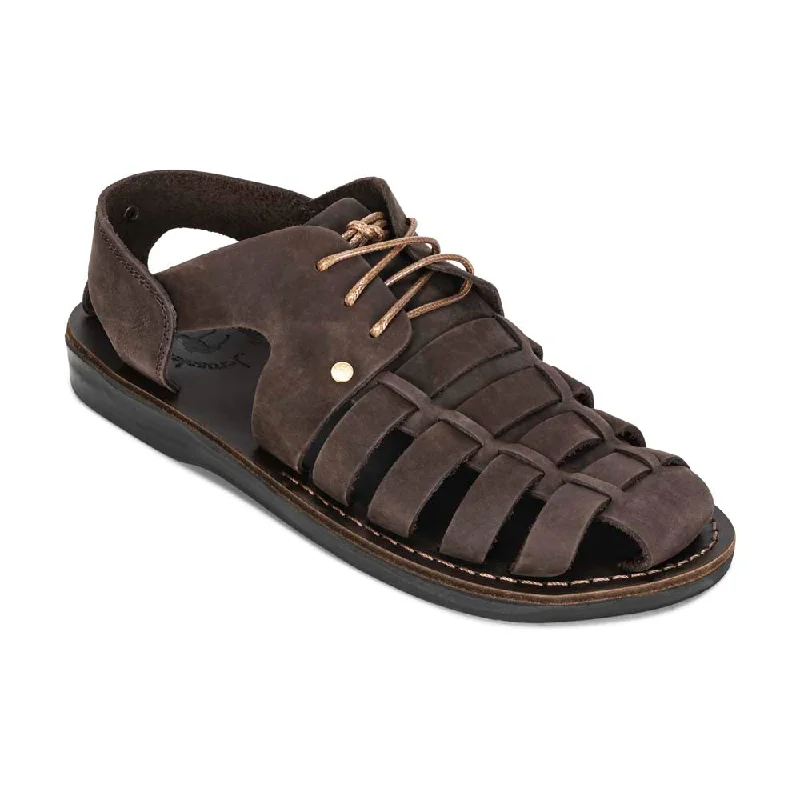 Men's sandals with a leather lining for comfortElliot - Leather Riverside Explorer Sandal | Brown Nubuck