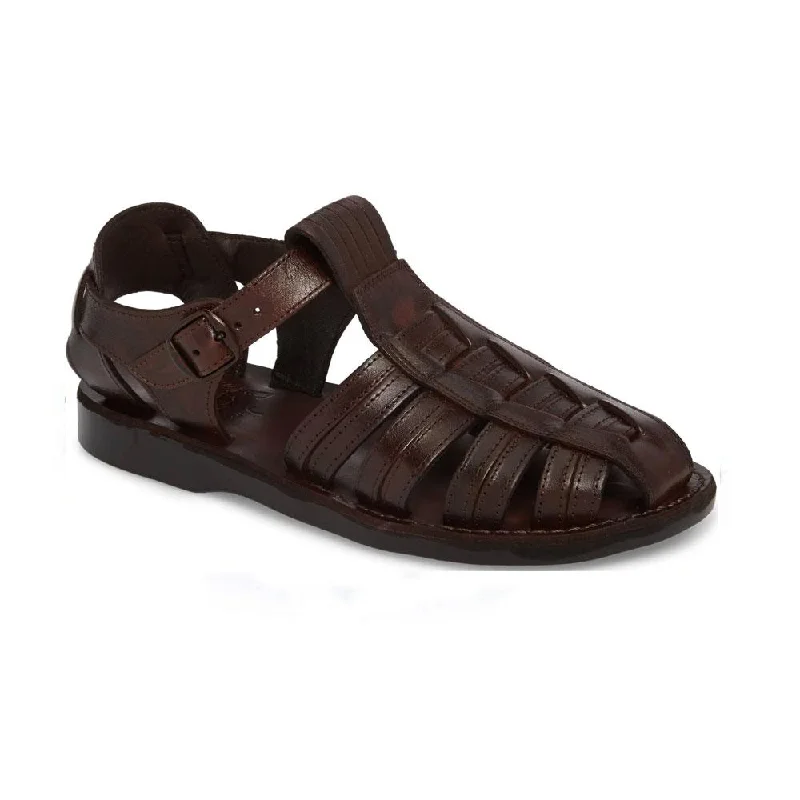 Men's sandals with a pointed toe for a stylish lookBarak - Leather Closed Toe Sandal | Brown