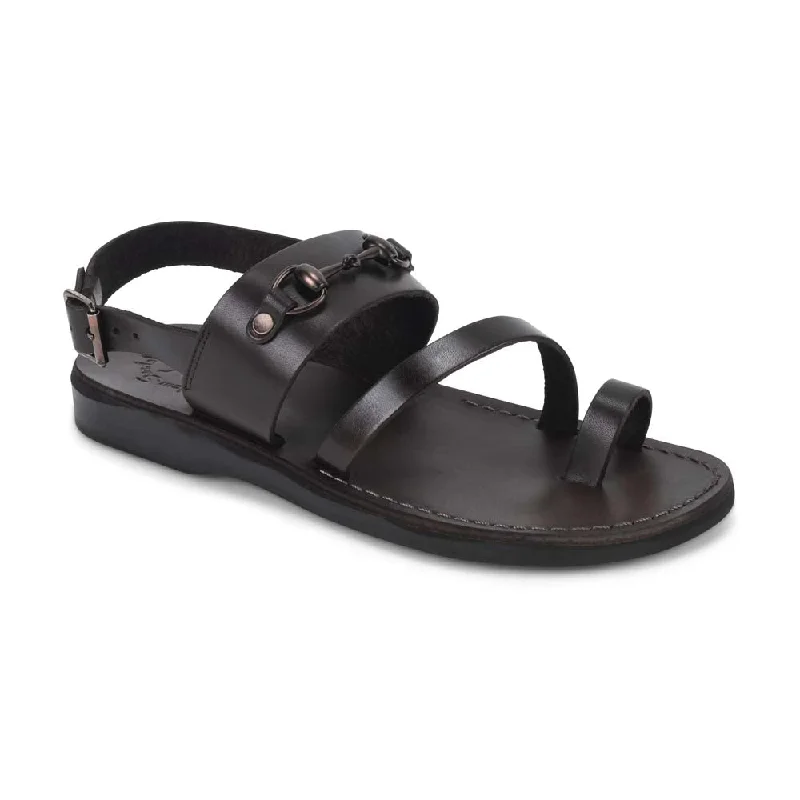 Men's leather sandals with an adjustable strapEliphaz - Leather Buckle Sandal | Brown