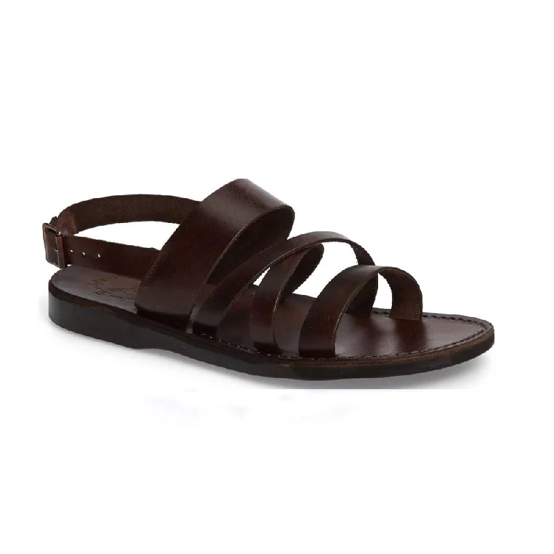 Men's sandals with a removable insole for cleaningSilas - Leather Slingback Sandal | Brown