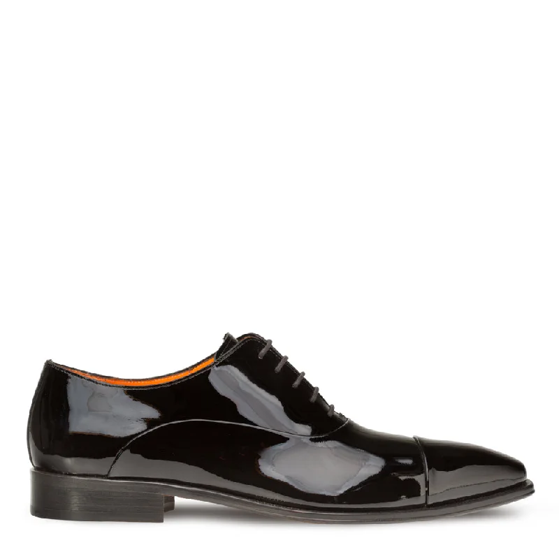 Men's Oxfords with a padded collar for a comfortable fitPatent Leather Formal Oxford