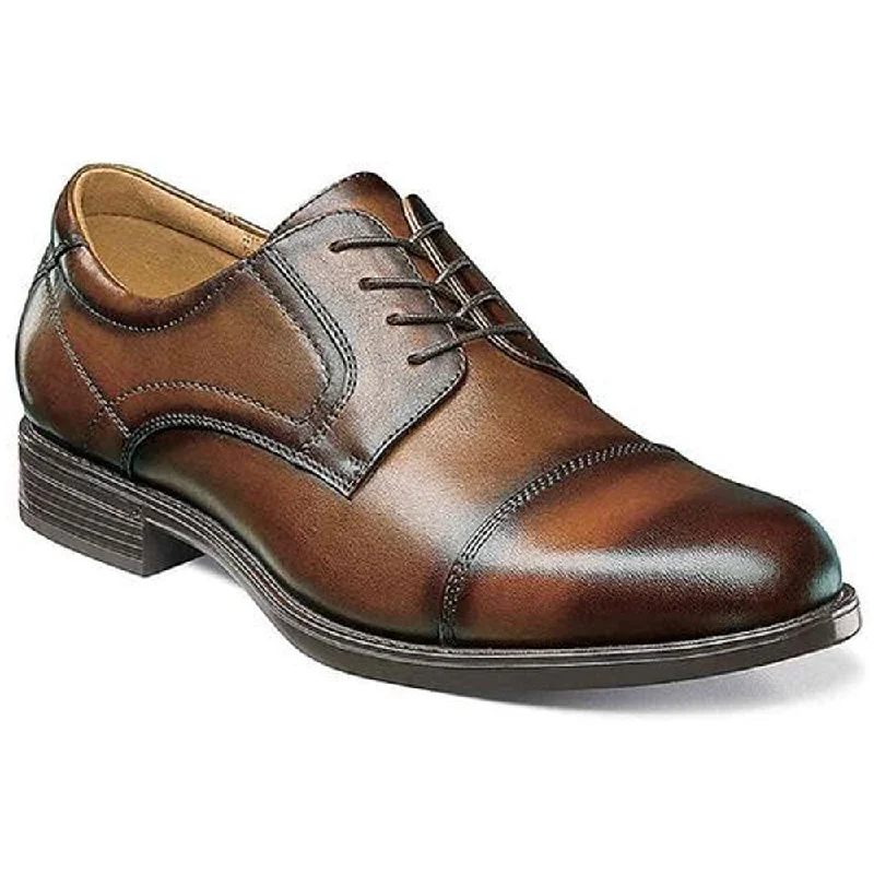 Men's Oxford shoes with a smooth leather upper and a leather soleFlorsheim Midtown Cap Toe Oxford Cognac Leather (Men's)