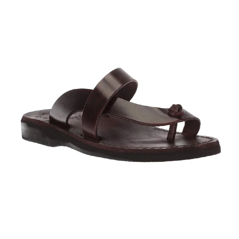 Men's leather sandals with an adjustable strapTal - Leather Knot Sandal | Brown