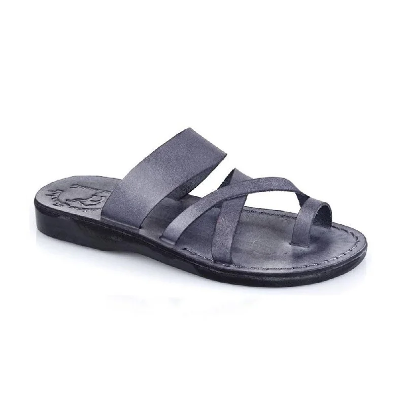 Flip - flop style men's sandals for beach wearThe Good Shepherd - Leather Toe Loop Slide | Grey