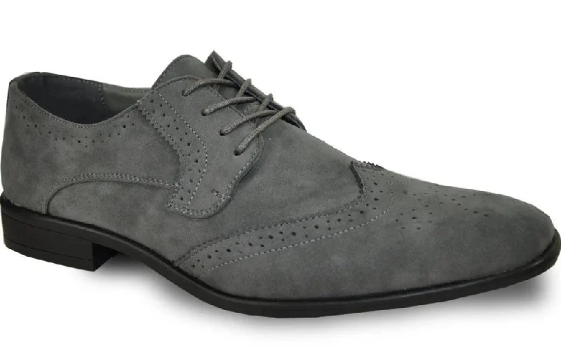 Men's Oxfords with a padded collar for a comfortable fitBravo King-3 Faux Suede Wingtip Oxford