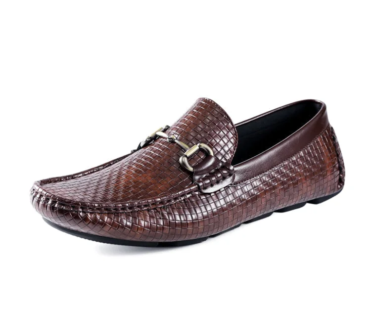 Men's loafers with a perforated leather upper for ventilationAmerigo Cognac