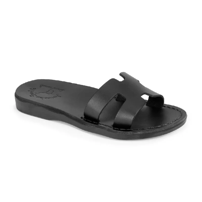 Men's sandals with a rubber sole for tractionAnna - Slide Sandals | Black