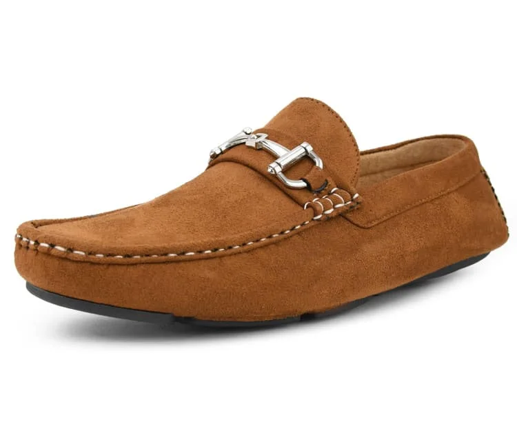 Men's loafers with a moc - toe designWalken Cognac