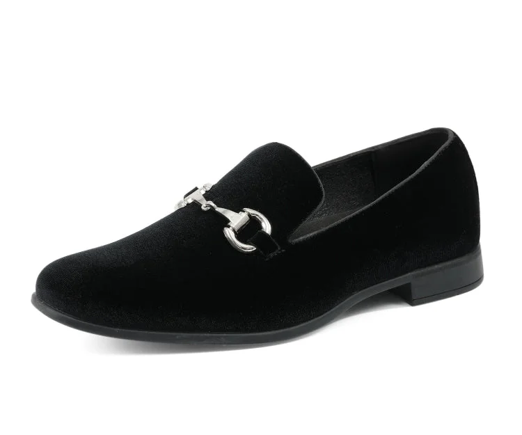 Men's loafers with a leather lacing systemBrad Black