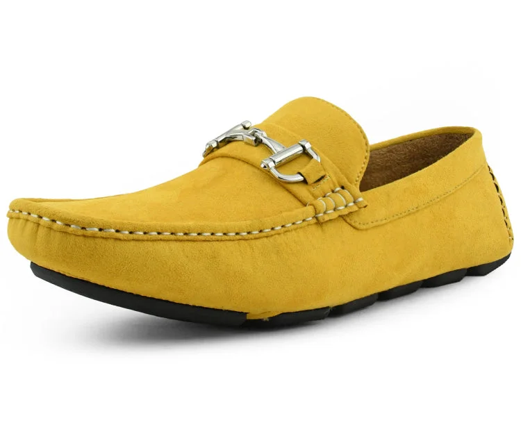 Men's loafers with a contrast stitching detailWalken Mustard