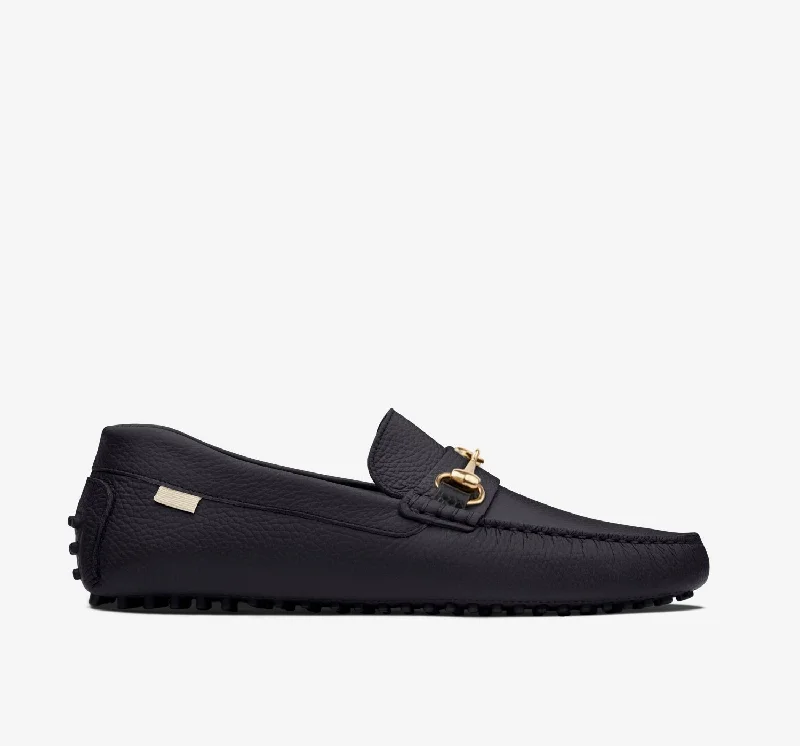 Men's loafers with a leather lacing systemDriver | Black HB