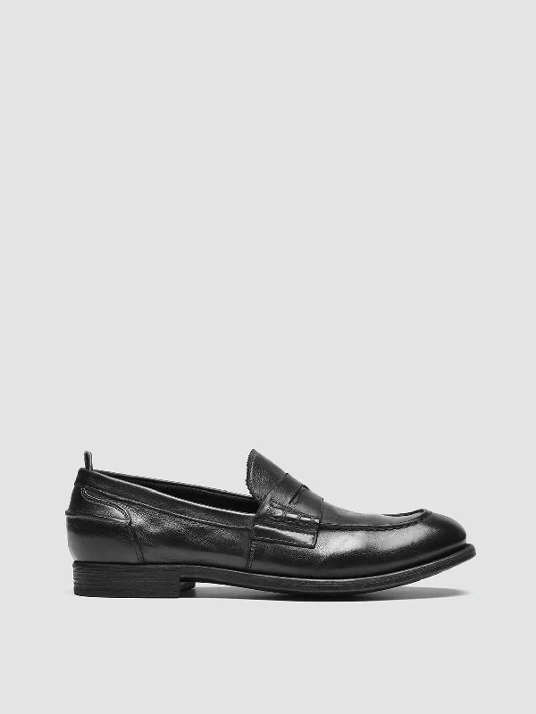 Men's loafers in a neutral color like black or brownCHRONICLE 144 - Black Leather Penny Loafers