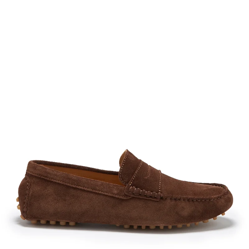 Men's loafers with a cushioned footbedPenny Driving Loafers, brown suede