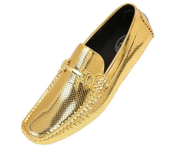 Men's loafers with a decorative buckleRila Gold