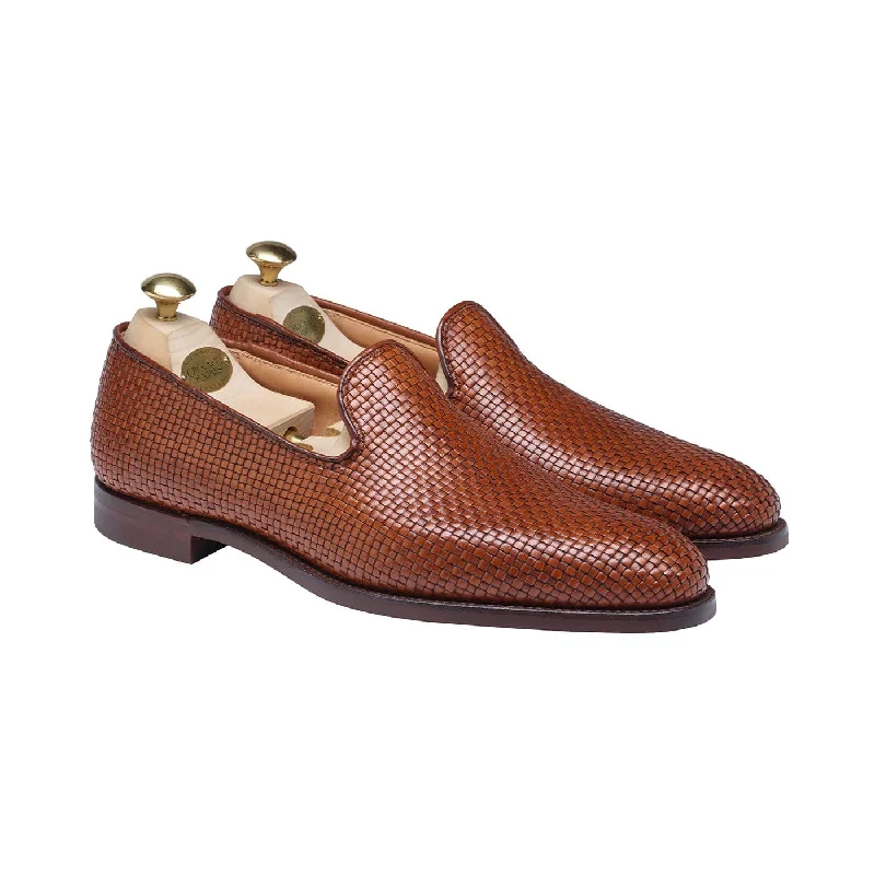 Men's loafers with a memory foam insoleKensington Tan Woven Calf