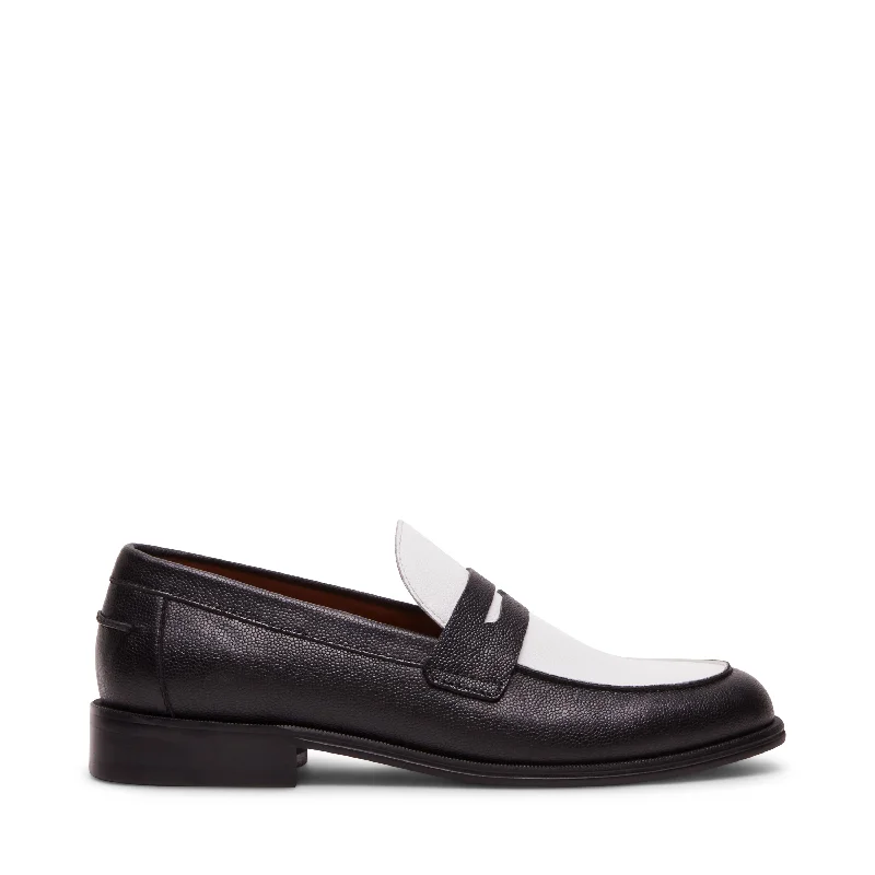 Men's loafers with a smooth leather finishLincoln Casual Shoe BLACK/WHTE