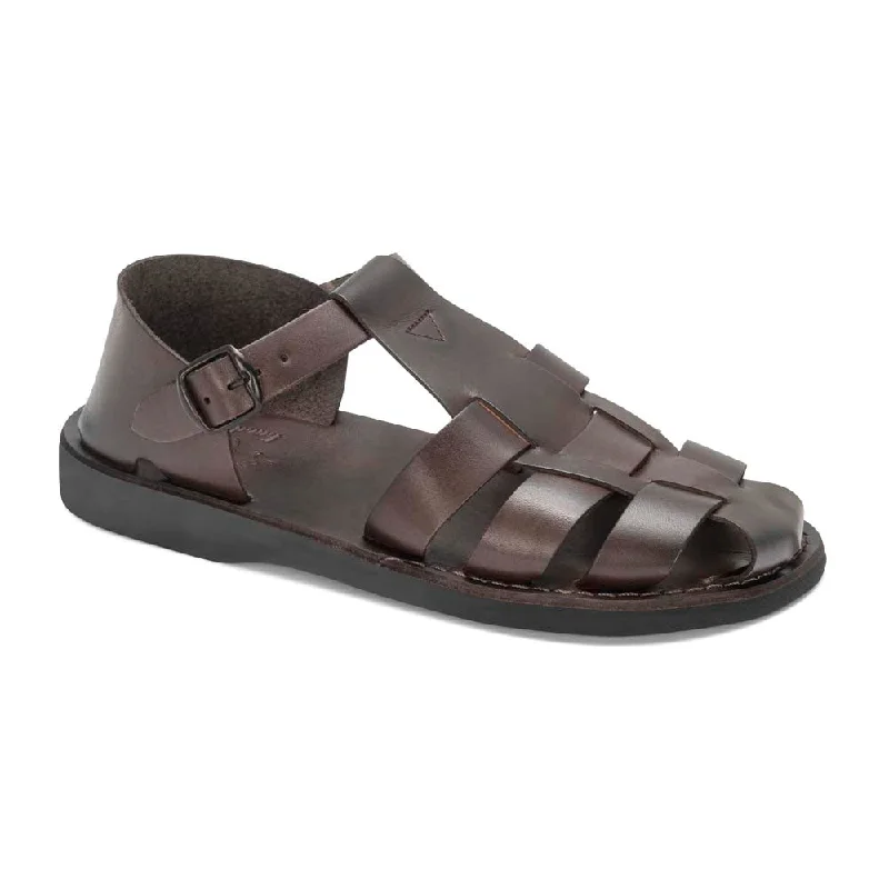 Waterproof men's sandals for water activitiesDaniel - Leather Fisherman Sport Sandal | Brown