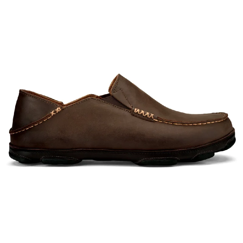 Men's loafers in a neutral color like black or brownOluKai Moloā Slip-On Dark Wood/Dark Java (Men's)